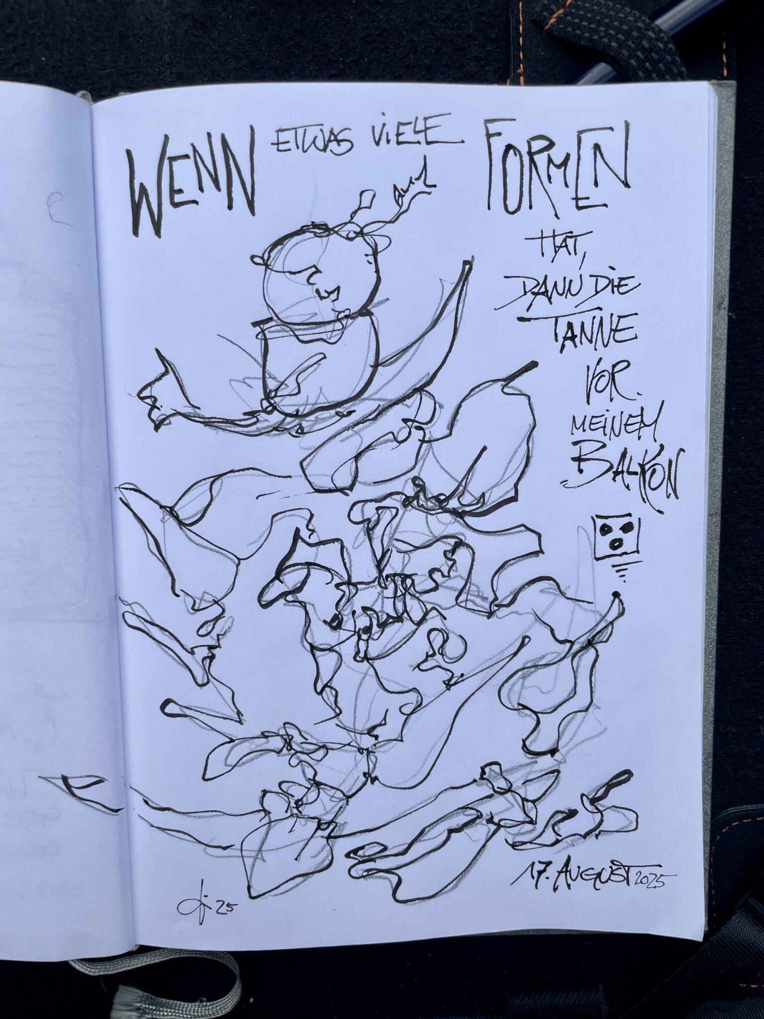 Blindzeichnung Tanne