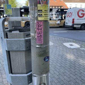 Aufkleber gegen die AFD und ähnlich geartete Parteien